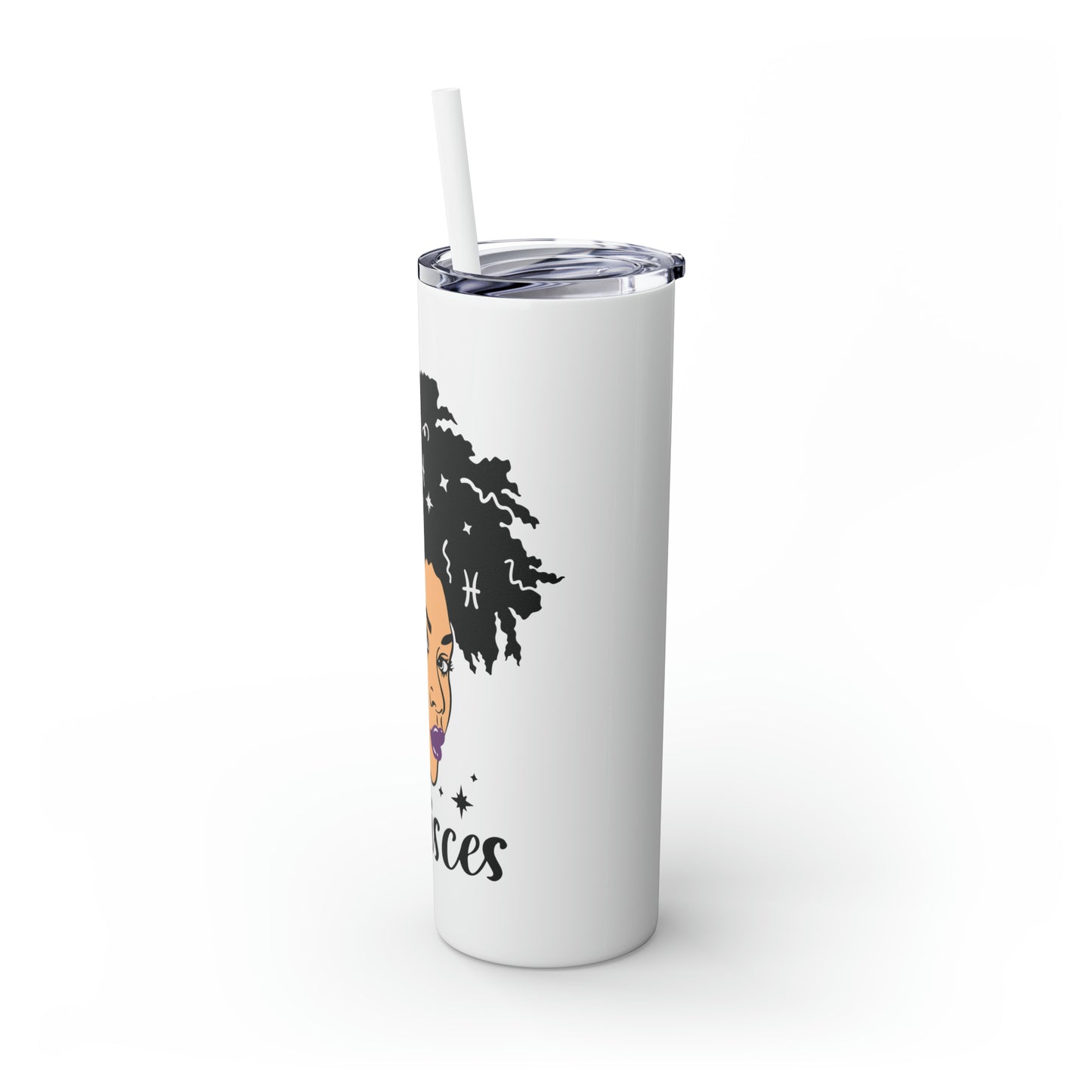 Pisces Zodiac Tumbler with Straw, 20oz