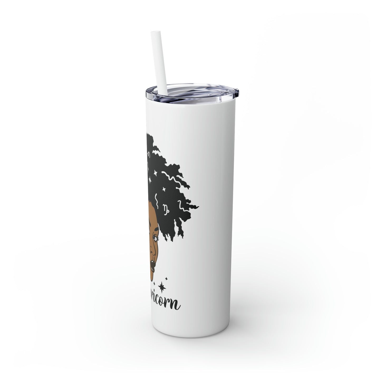 Capricorn Zodiac Tumbler with Straw, 20oz