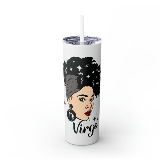 Virgo Zodiac Tumbler with Straw, 20oz