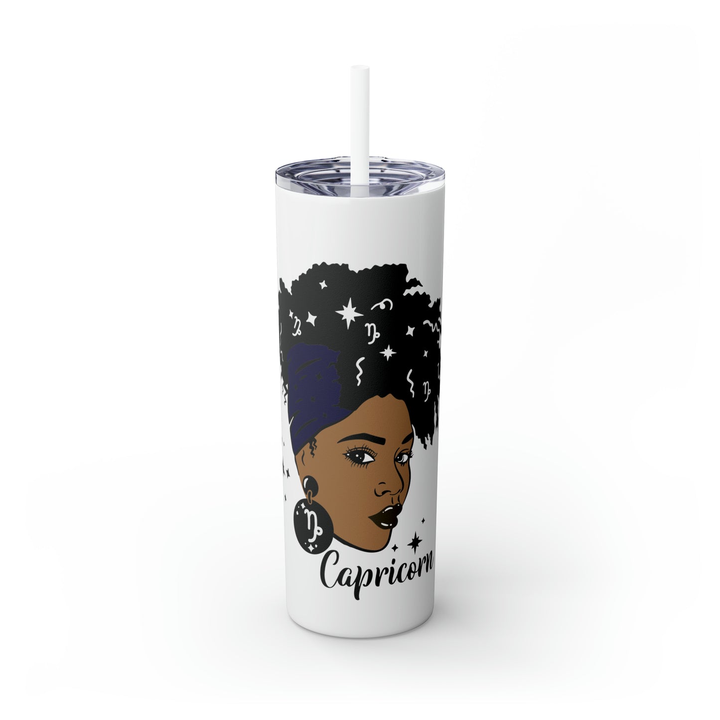 Capricorn Zodiac Tumbler with Straw, 20oz